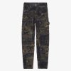 Men Givenchy Pants | Carpenter Camo Jeans In Boro-Effect Destroyed Denim Brown/Khaki