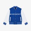 Men Givenchy Boy (4 To 12 Years) | Varsity Jacket In Embroidered Fleece White/Blue