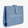 Women Givenchy Small Leather Goods | G-Cut Wallet In Denim Medium Blue