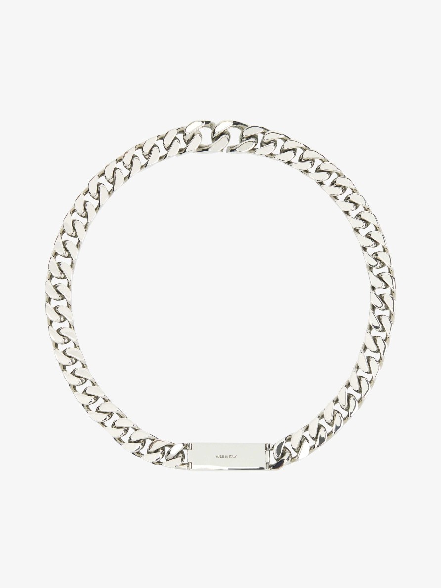 Men Givenchy Jewelry | Id Necklace In Metal Silvery