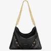 Women Givenchy Voyou | Medium Voyou Chain Bag In Leather Black