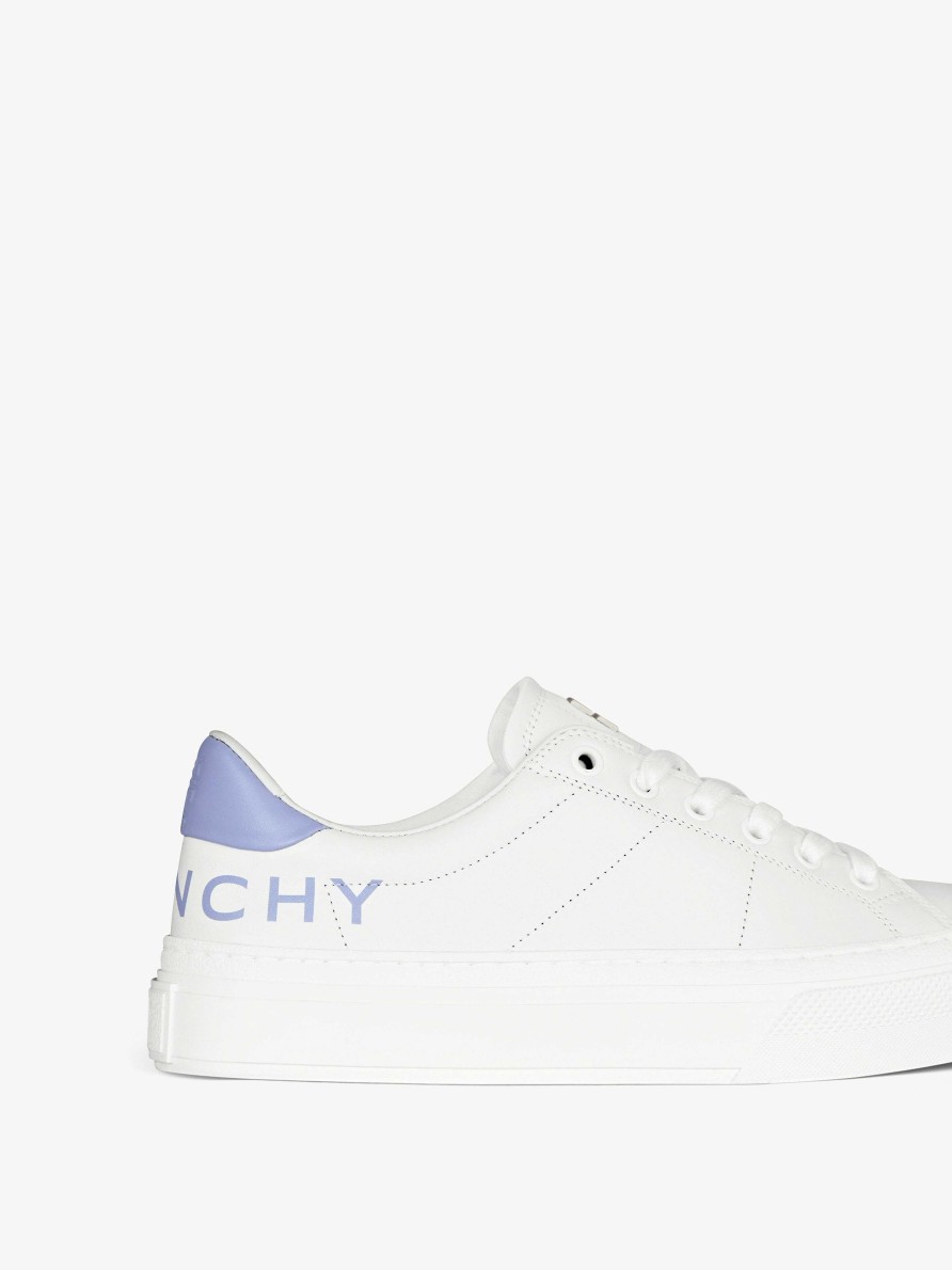 Women Givenchy Sneakers | Givenchy City Sport Sneakers In Leather White/Lilac