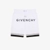 Men Givenchy Boy (4 To 12 Years) | Givenchy Sewn & Layer Bermuda Shorts In Fleece Grey/White