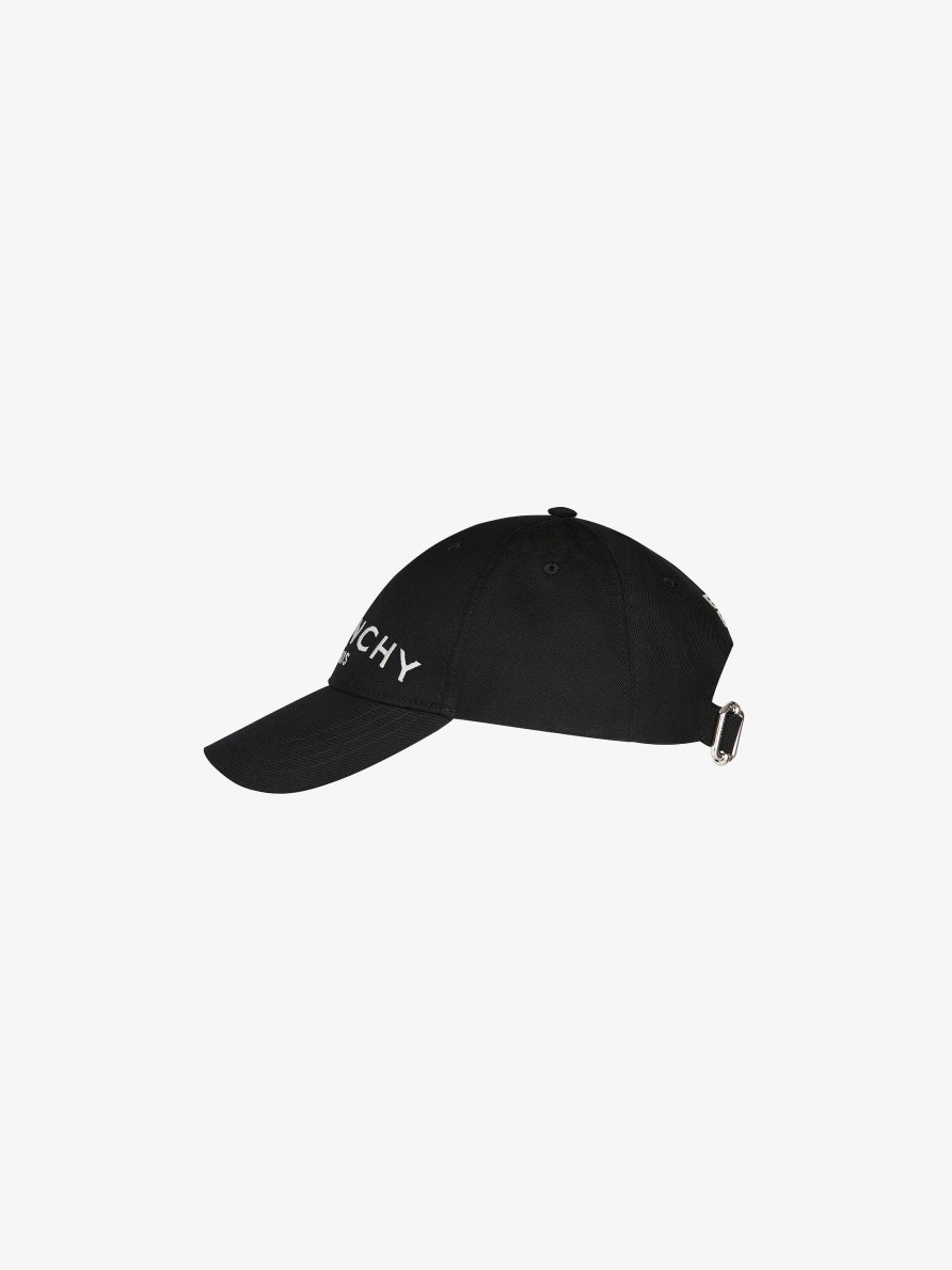 Men Givenchy Beanies & Caps | Givenchy Paris Embroidered Cap Black