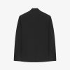 Men Givenchy Jackets & Coats | Oversized Jacket In Wool Flannel With Satin Collar Black