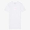 Women Givenchy Dresses | T-Shirt Dress In Cotton With Givenchy 4G Embroideries White/Pink