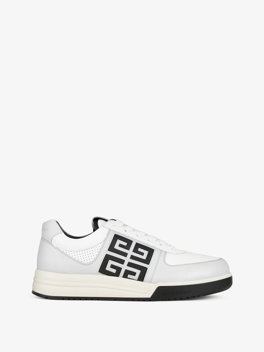 Men Givenchy Sneakers | G4 Sneakers In Leather And Perforated Leather Grey/Black