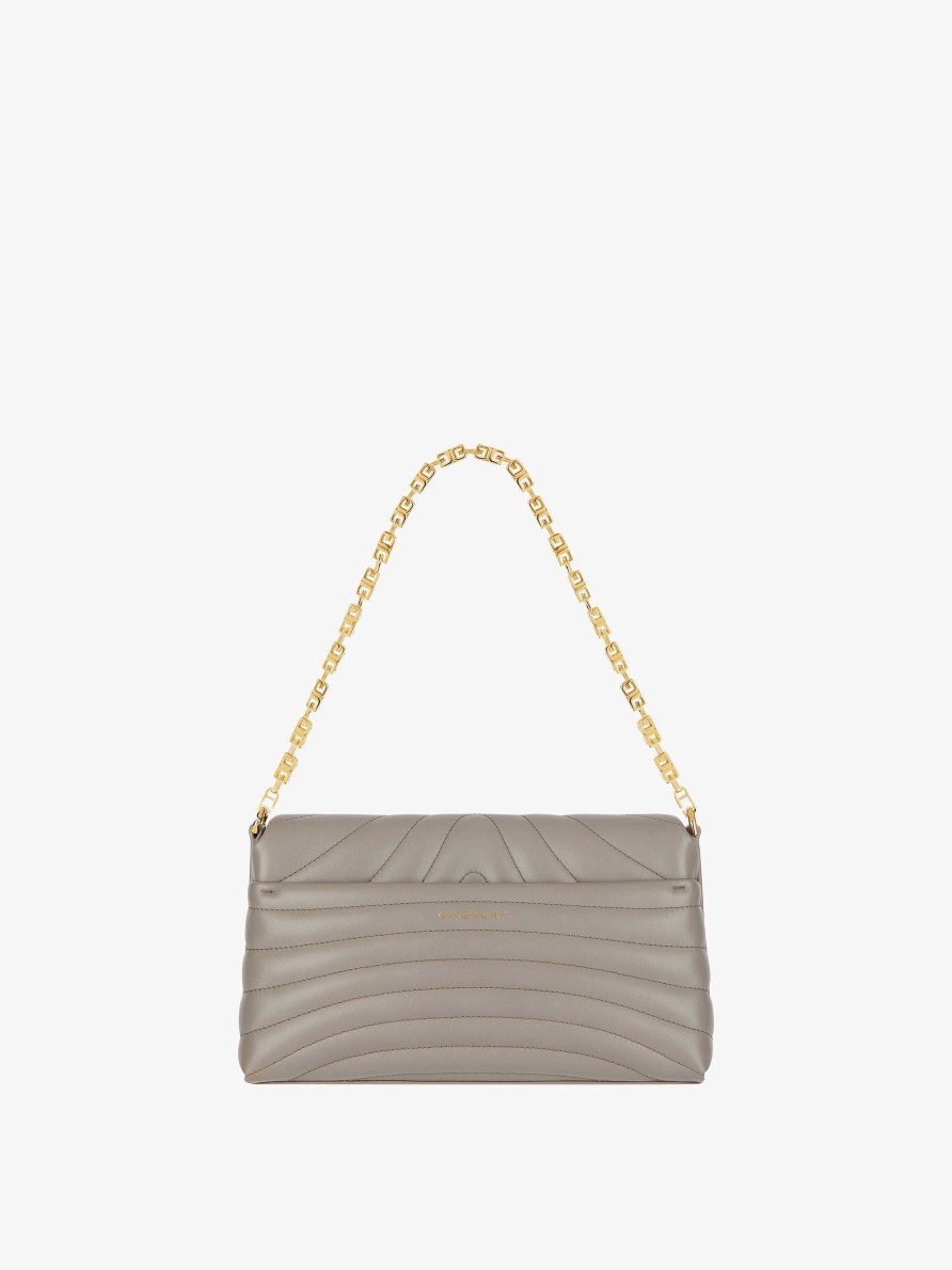 Women Givenchy 4G | Small 4G Soft Bag In Quilted Leather With Chain Stone Grey