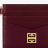 Women Givenchy Small Leather Goods | 4G Card Holder In Box Leather Oxblood Red