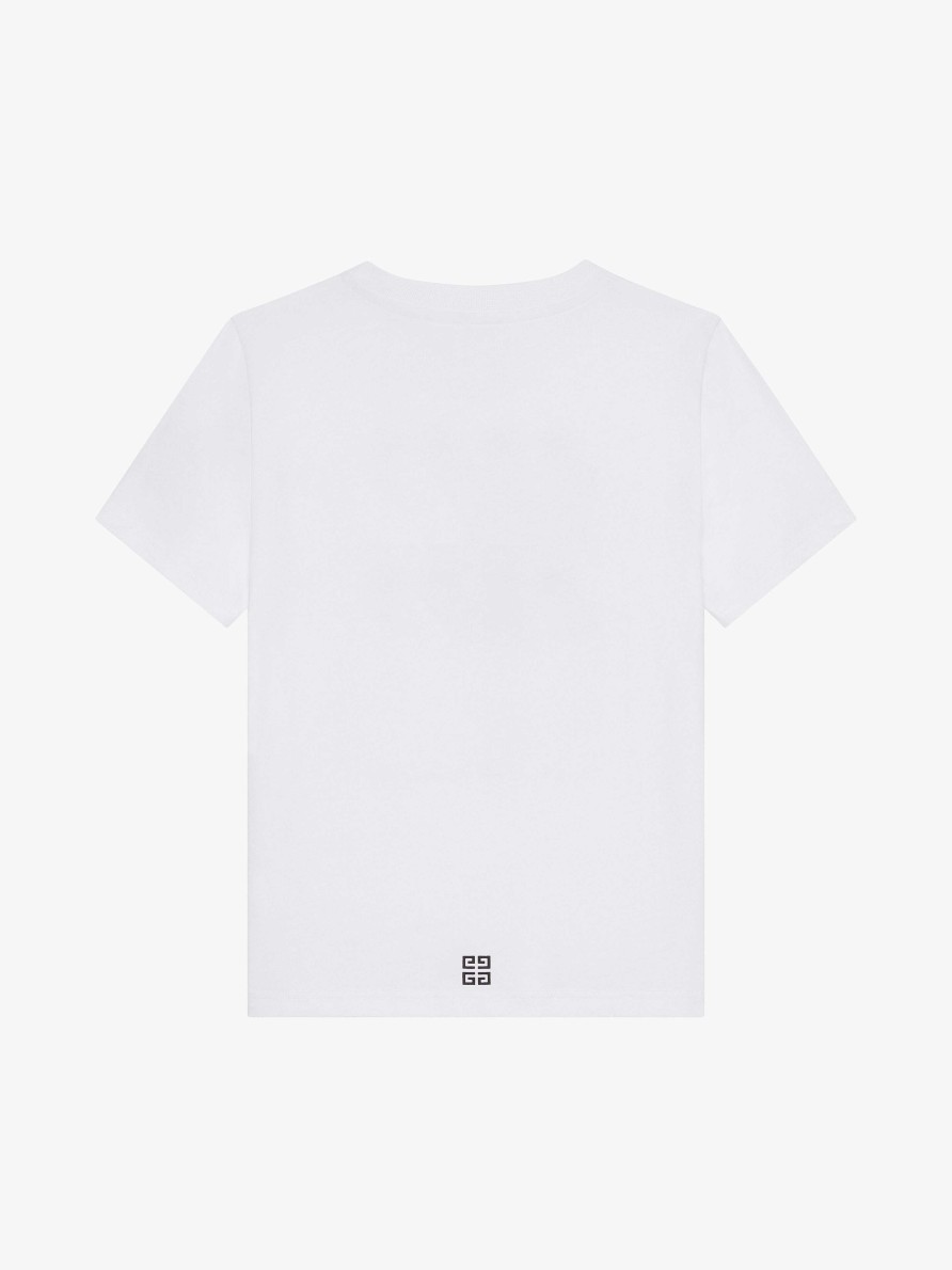 Men Givenchy Boy (4 To 12 Years) | 4G Stars T-Shirt In Cotton White