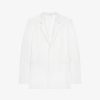 Men Givenchy Jackets & Coats | Extra Fitted Jacket In Wool And Mohair White