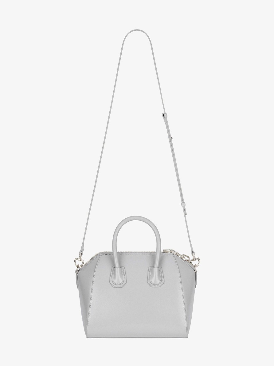 Women Givenchy Antigona | Mini Antigona Bag In Box Leather Light Grey