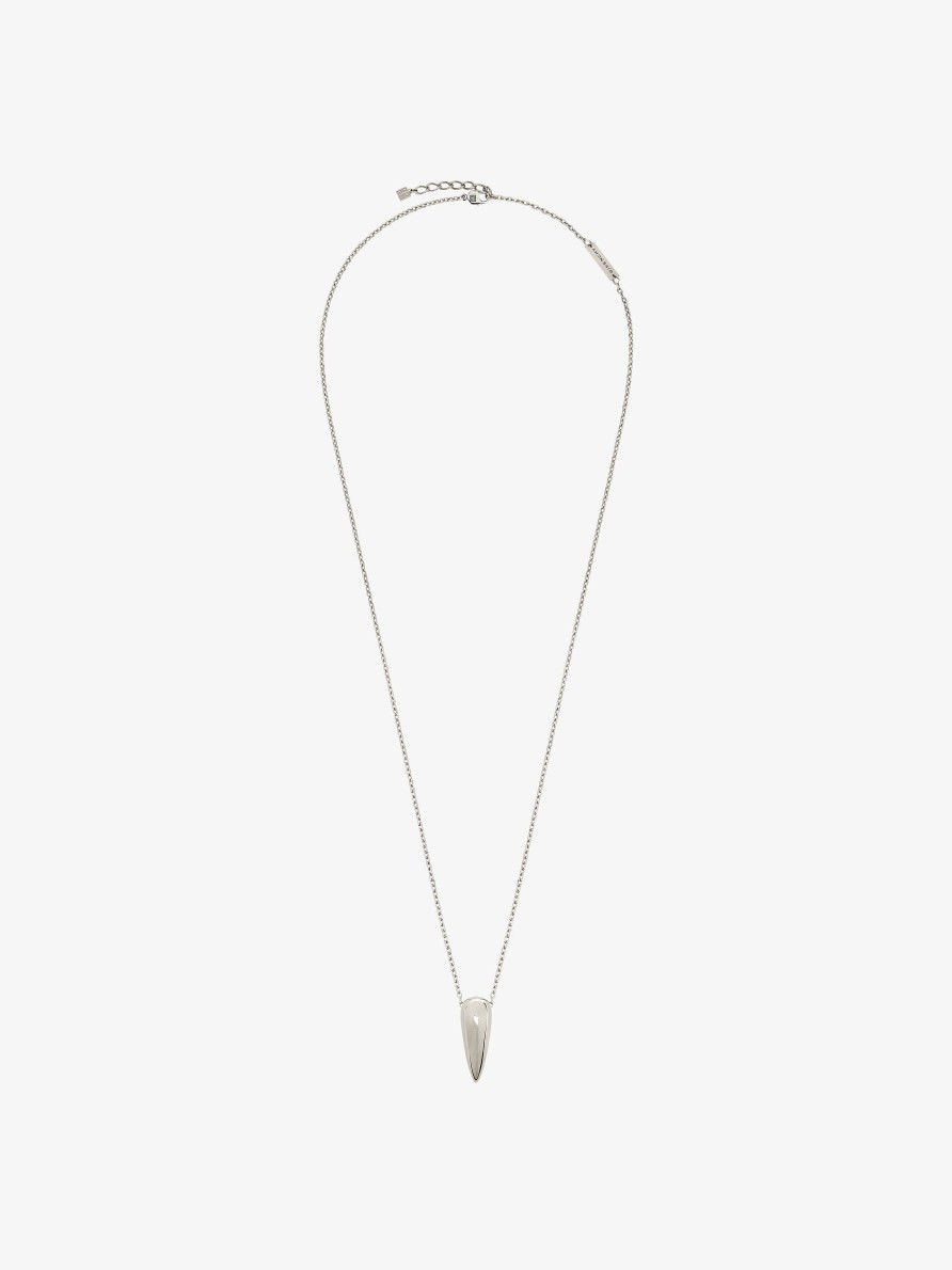 Men Givenchy Jewelry | G Tears Necklace In Metal Silvery