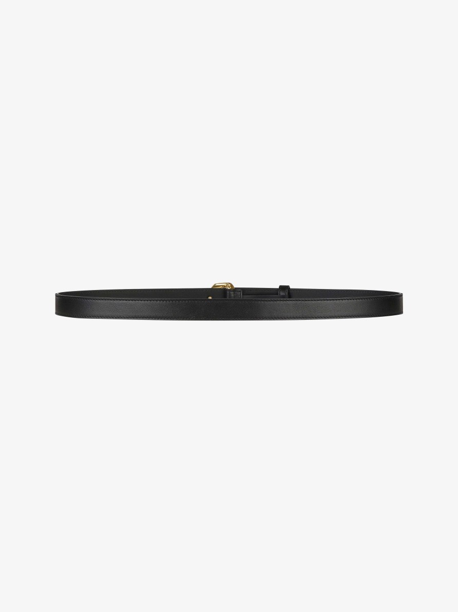 Women Givenchy Belts | Belt In Leather With G-Chain Buckle Black