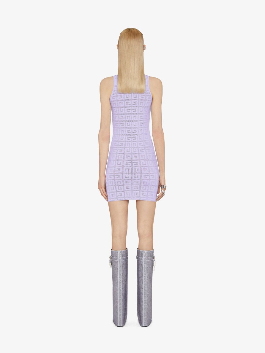 Women Givenchy Dresses | Tank Top Dress In 4G Jacquard Lavender