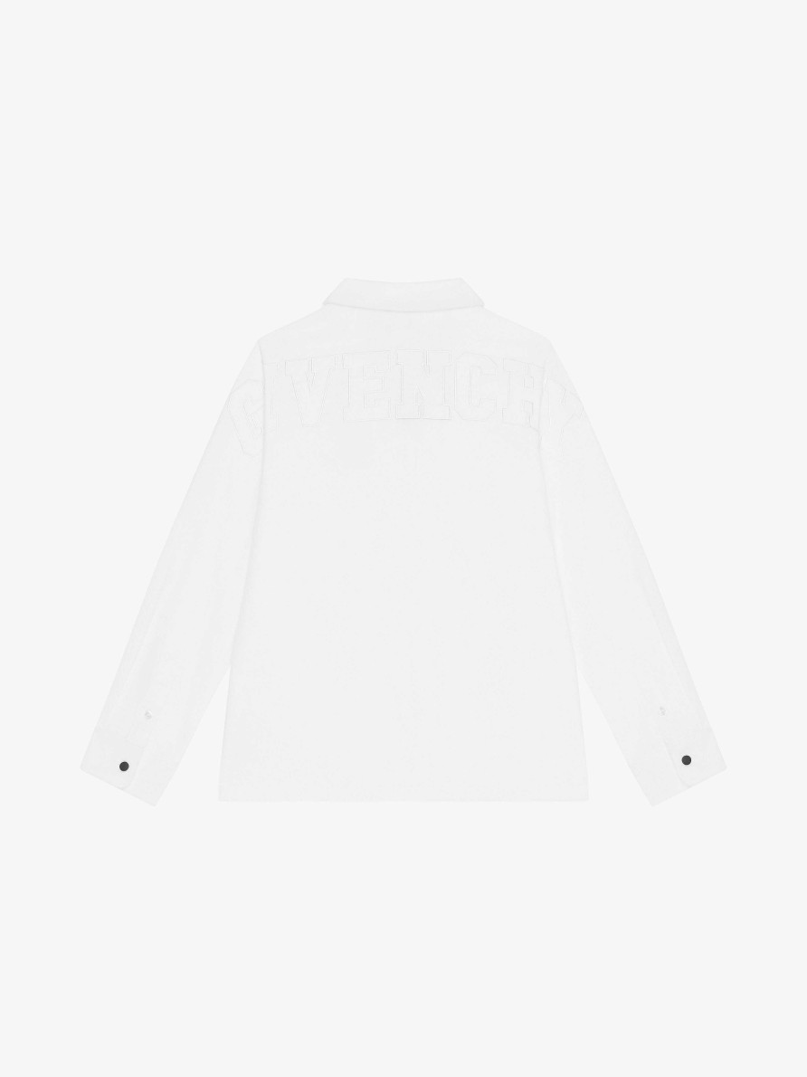 Men Givenchy Boy (4 To 12 Years) | Long-Sleeved Shirt In Poplin White