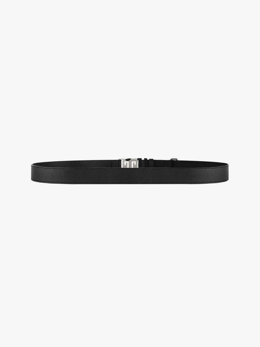 Men Givenchy Belts | 4G Release Buckle Belt In Leather And Webbing Black