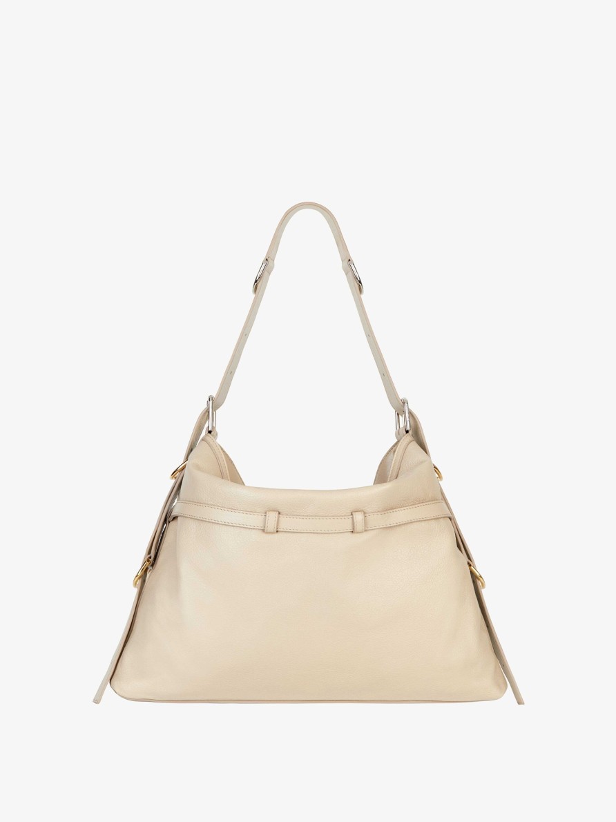 Women Givenchy Voyou | Medium Voyou Bag In Leather Natural Beige