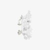 Women Givenchy Jewelry | Daisy Clip Earring In Metal And Enamel With Crystals Off White