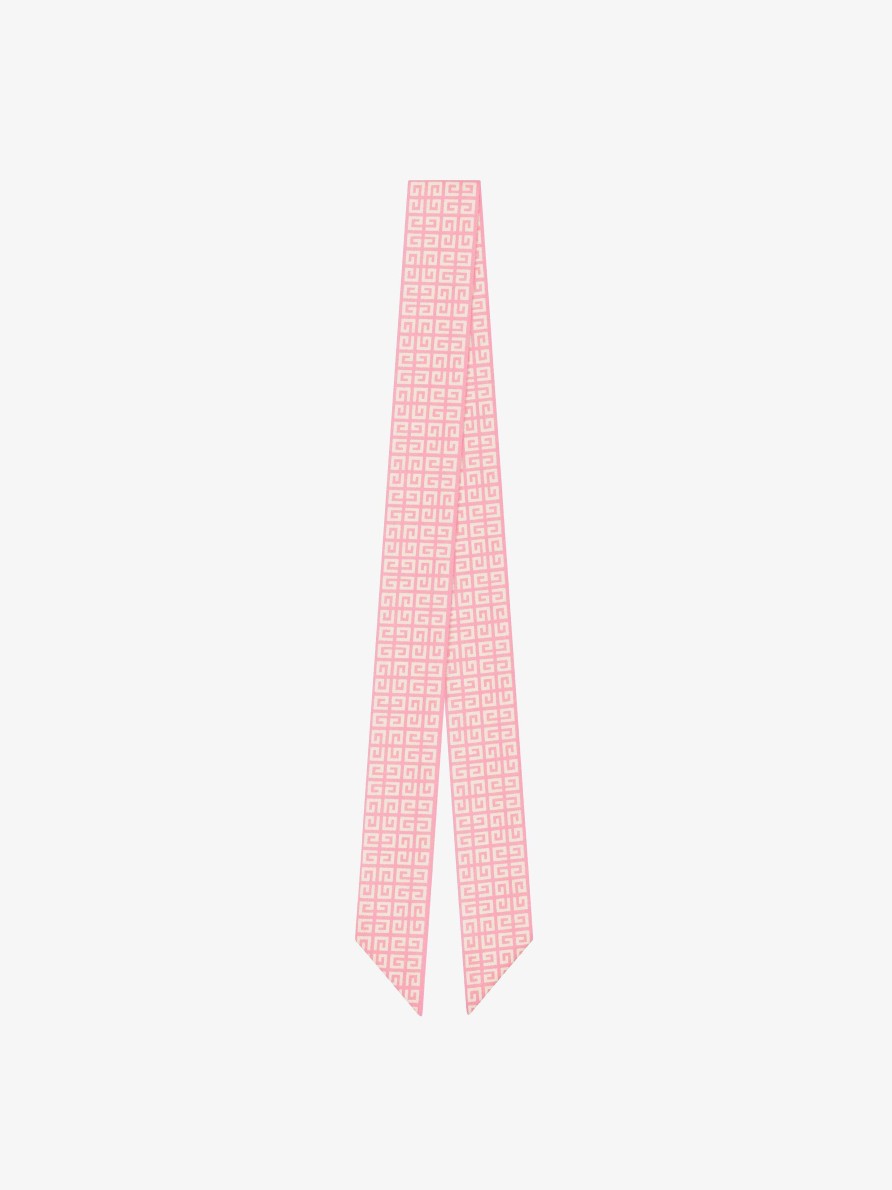 Women Givenchy Scarves | 4G Bandeau In Silk Bright Pink