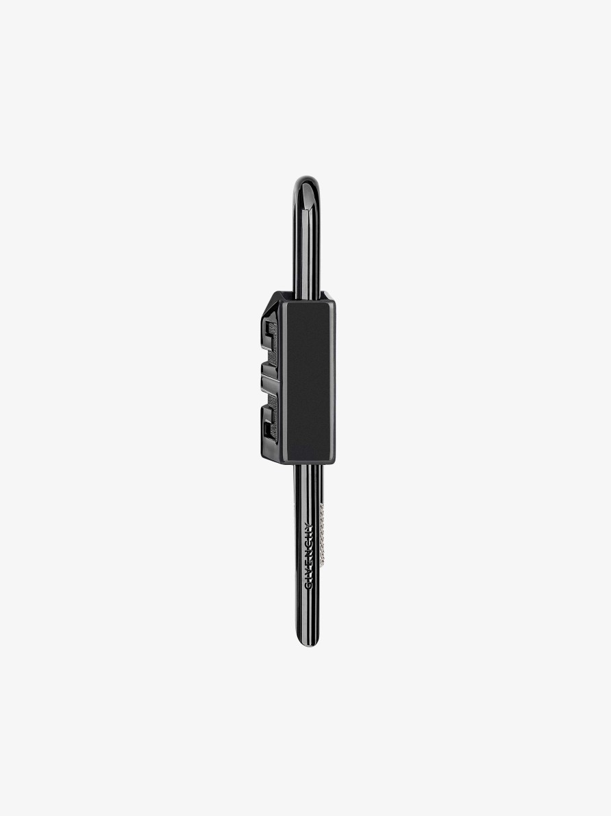 Men Givenchy Other Accessories | Small 4G Padlock In Two Tone Metal Black