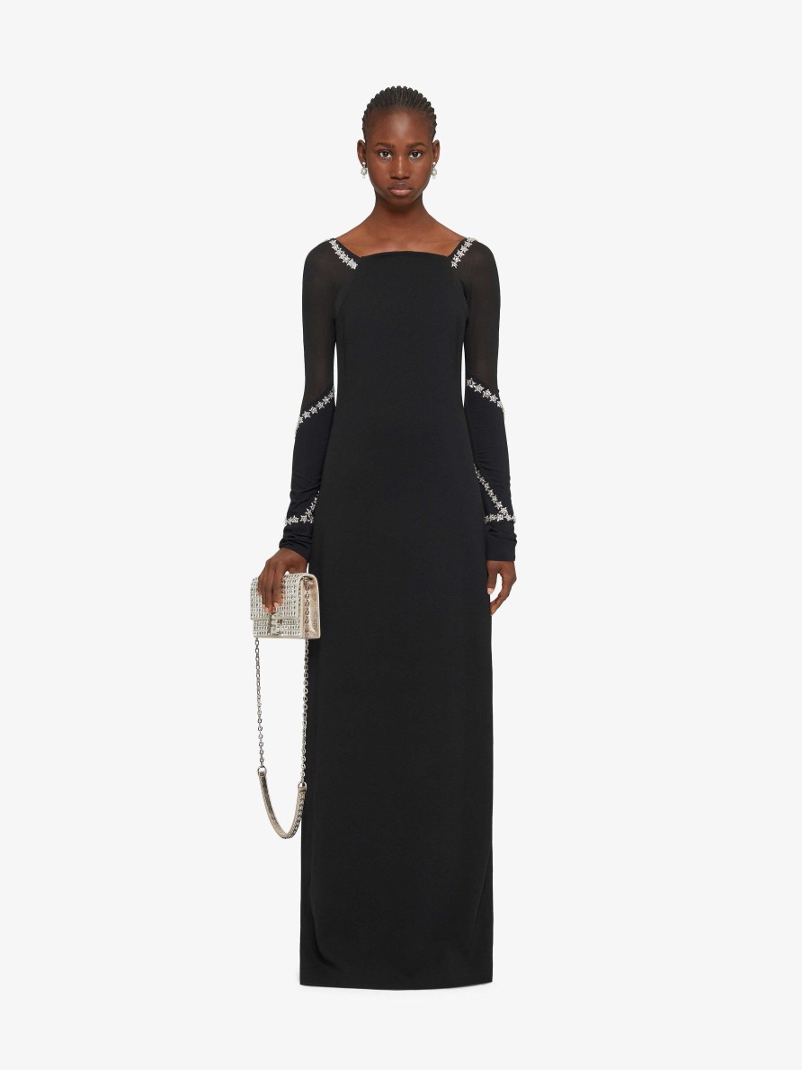 Women Givenchy Dresses | Evening Dress With Crystal Details Black