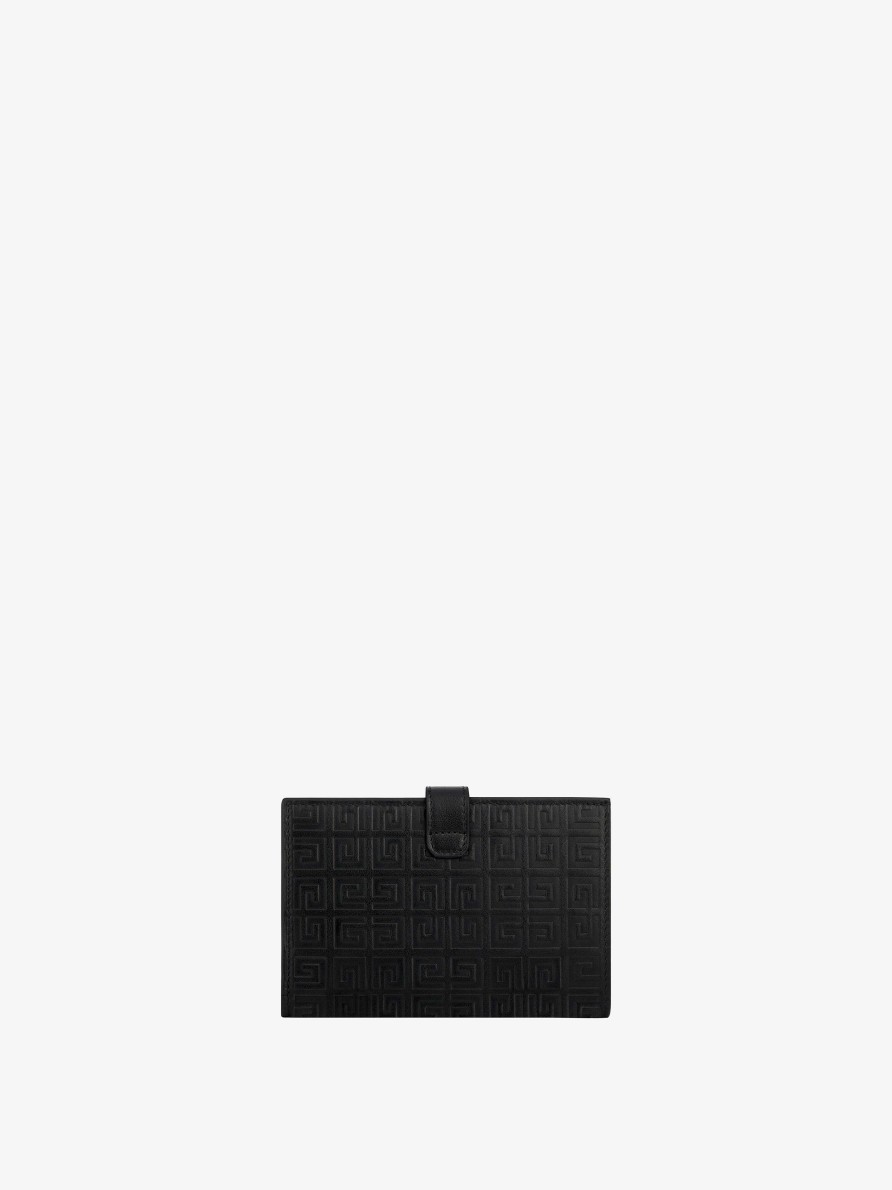 Women Givenchy Small Leather Goods | G-Cut Wallet In 4G Leather Black