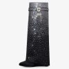 Women Givenchy Boots & Booties | Shark Lock Boots In Satin With Strass Black/Silvery