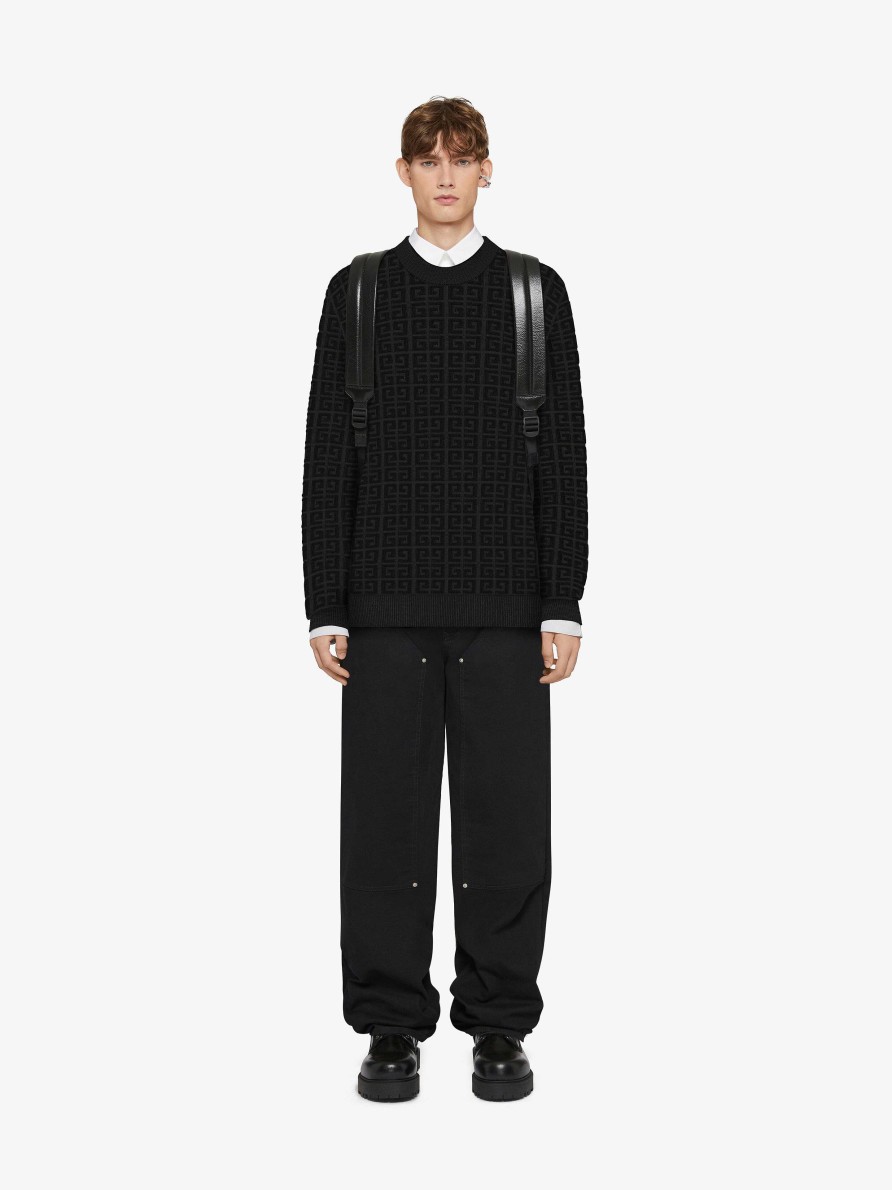 Men Givenchy Knitwear | Sweater In 4G Wool Black