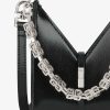 Women Givenchy Mini & Micro Bags | Micro Cut Out Bag In Box Leather With Chain Black