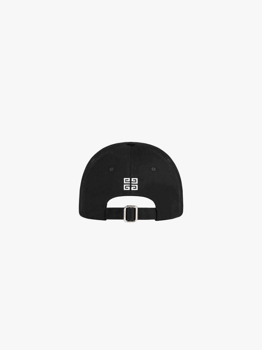 Women Givenchy Other Accessories | Givenchy Embroidered Cap In Twill Black