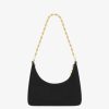 Women Givenchy Shoulder Bags | Small Moon Cut Out Bag In Canvas With Chain Black