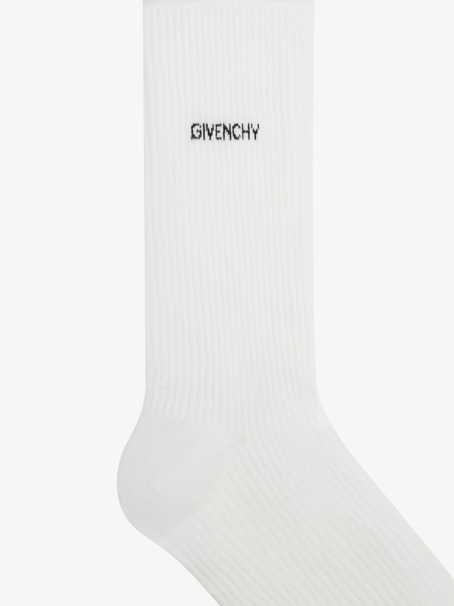 Men Givenchy Underwear | Socks In Cotton White