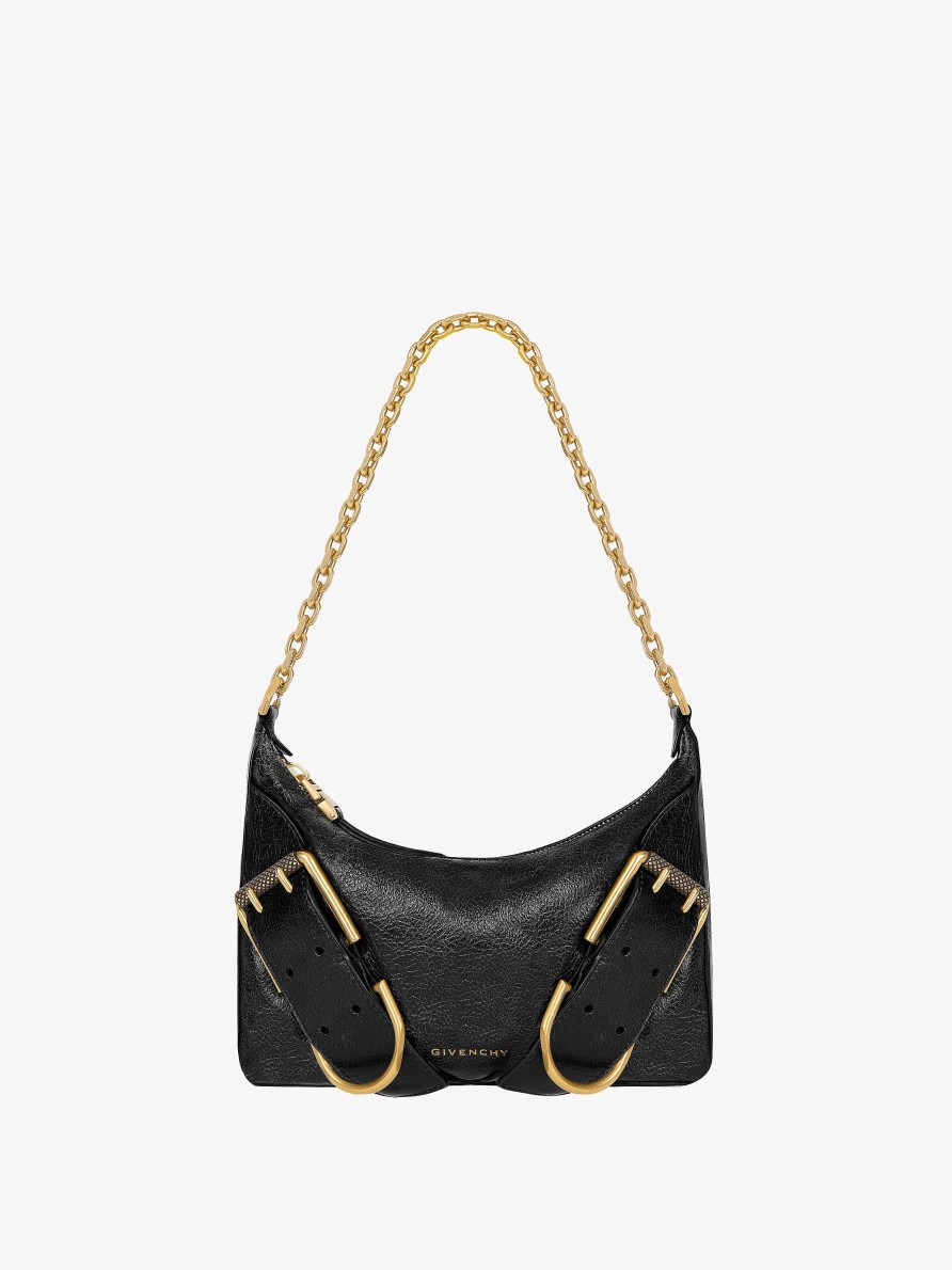 Women Givenchy Voyou | Voyou Boyfriend Party Bag In Aged Leather Black