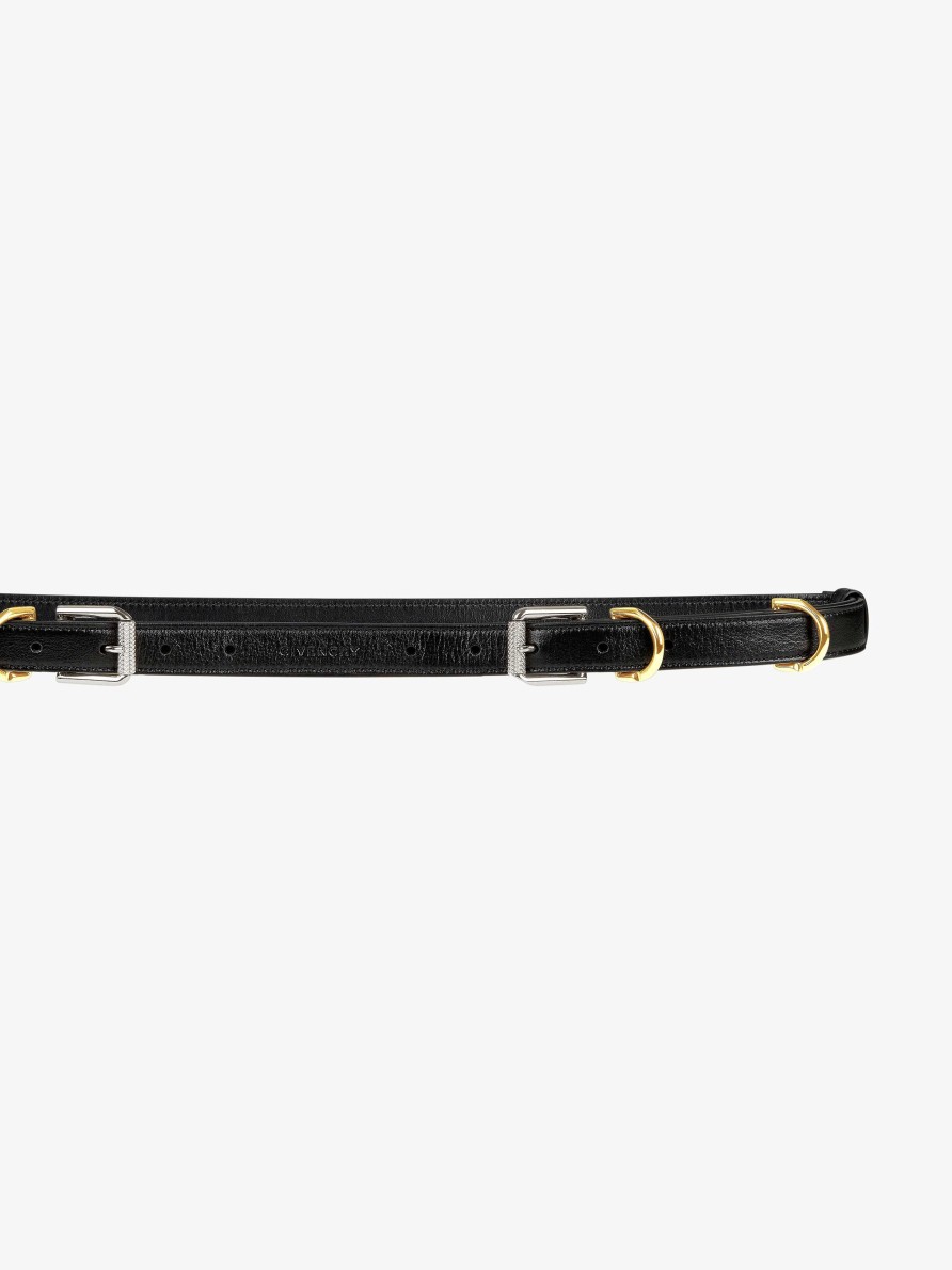 Women Givenchy Belts | Voyou Belt In Leather Black