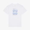 Men Givenchy T-Shirts | 4G Stars Slim Fit T-Shirt In Cotton White