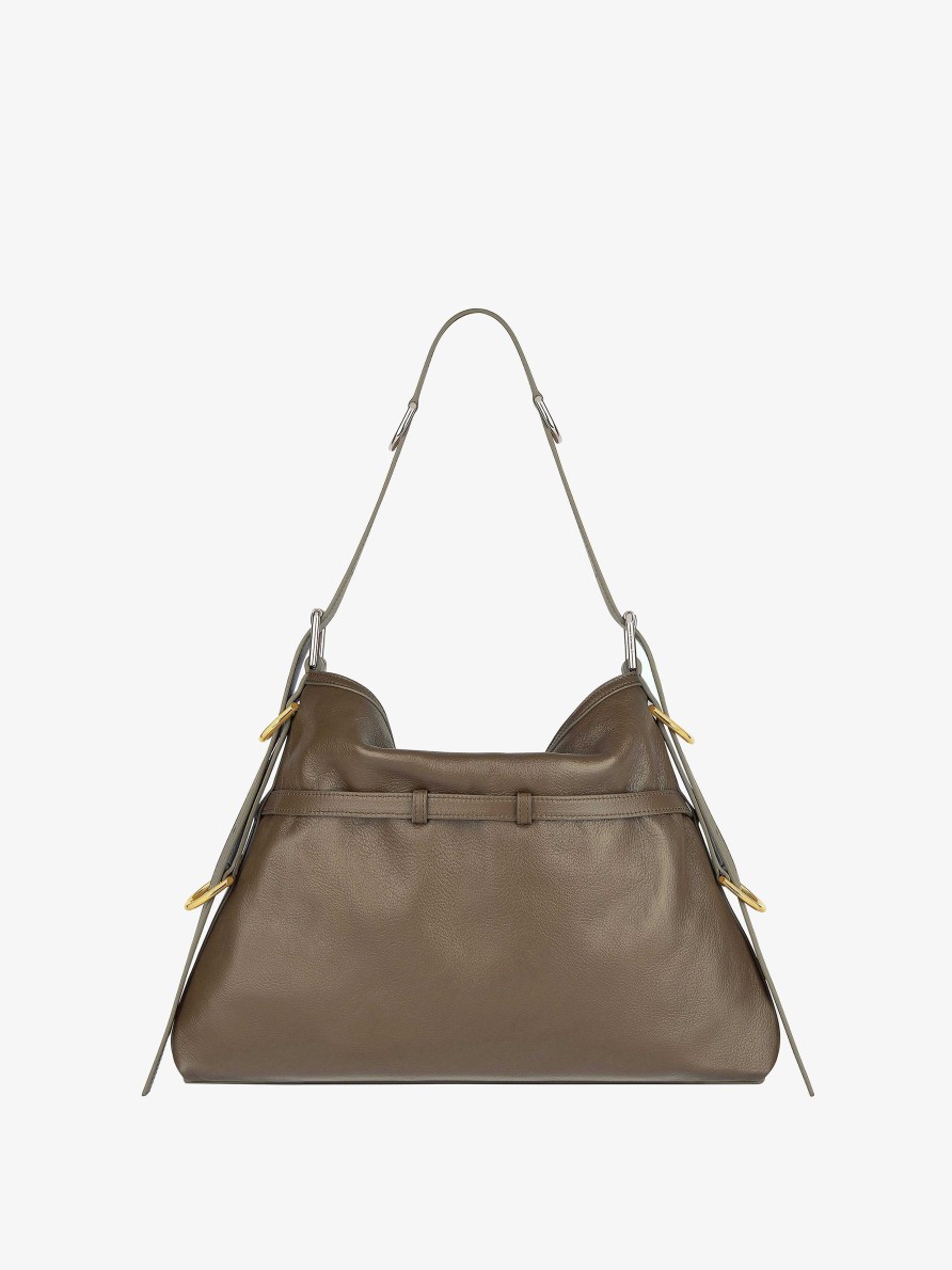 Women Givenchy Voyou | Medium Voyou Bag In Leather Taupe