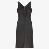 Women Givenchy Dresses | Dress In Leather With Chain Detail Black