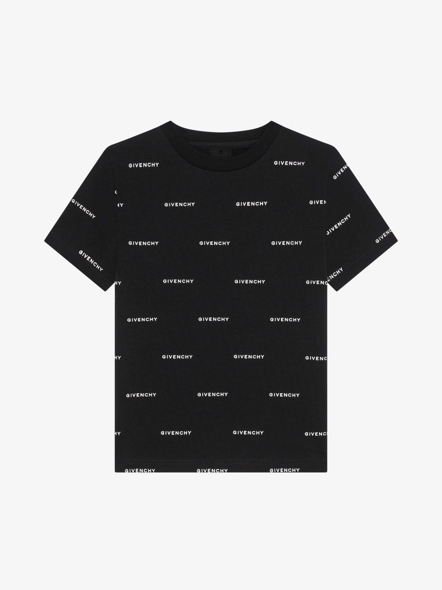 Men Givenchy Boy (4 To 12 Years) | Givenchy 4G T-Shirt In Cotton Black