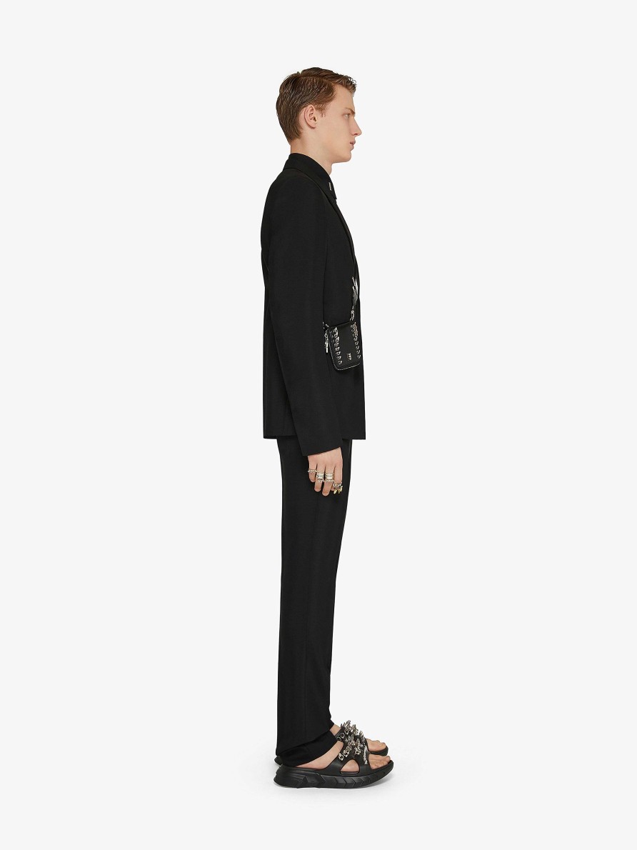 Men Givenchy Shirts | Shirt In Poplin With Collar Details Black