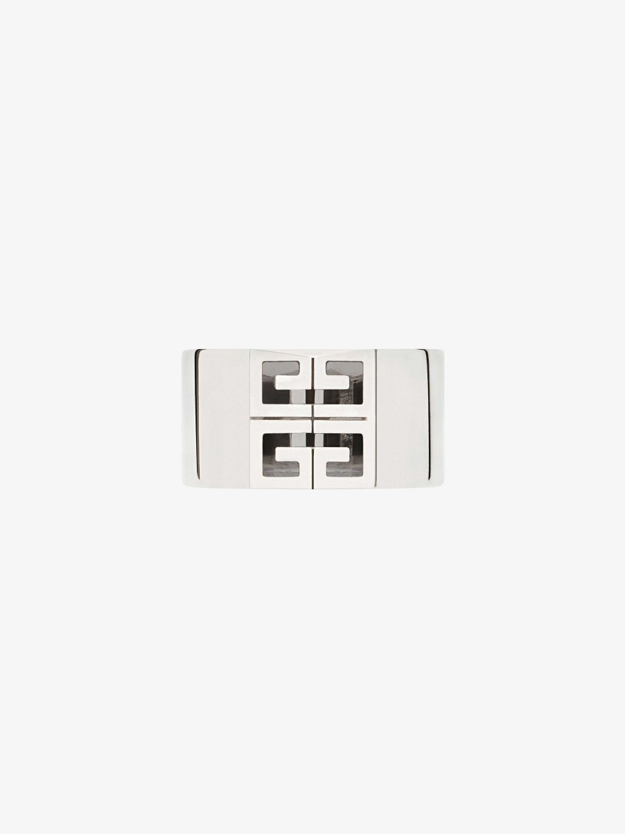 Men Givenchy Jewelry | 4G Ring In Metal Silvery