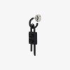 Men Givenchy Jewelry | Lock Earring In Enamelled Metal Black