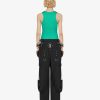 Women Givenchy T-Shirts | Slim Fit Tank Top In Cotton With 4G Rhinestones Absynthe Green