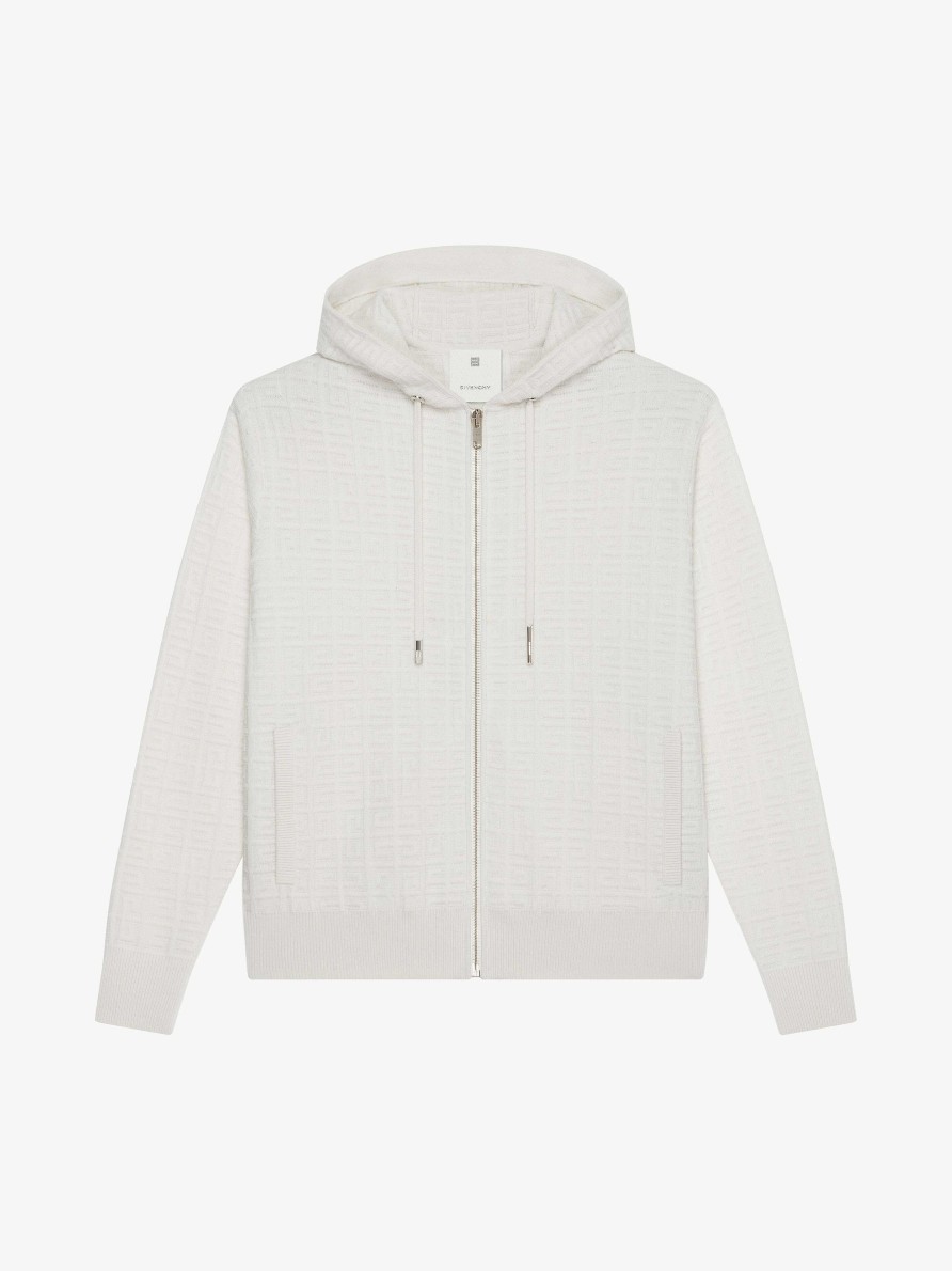 Women Givenchy Sweatshirts & Hoodies | Hoodie In 4G Cashmere Ivory