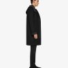 Men Givenchy Jackets & Coats | Coat With Hood In Wool, Cashmere And Silk Black/Grey