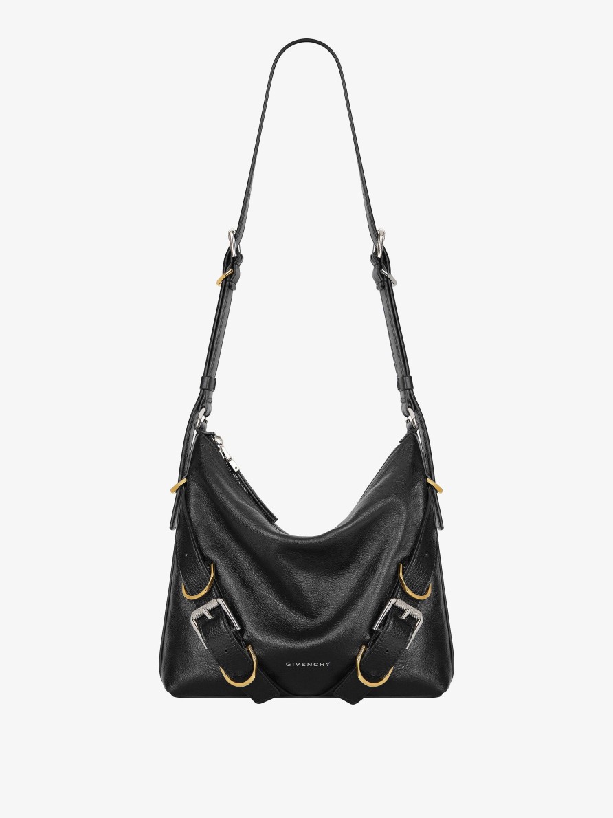 Women Givenchy Voyou | Voyou Crossbody Bag In Leather Black