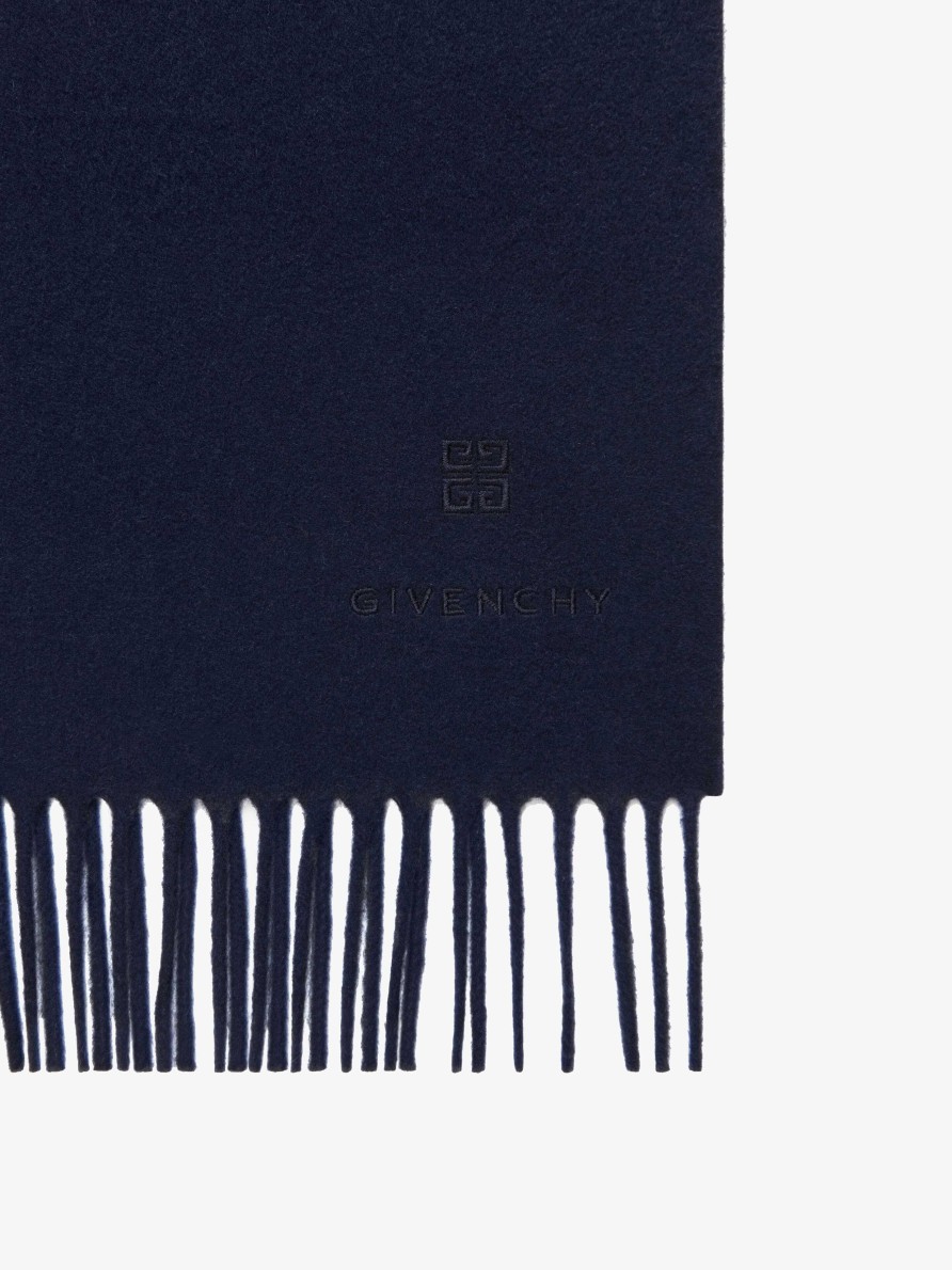 Men Givenchy Scarves & Ties | Scarf In Cashmere Navy