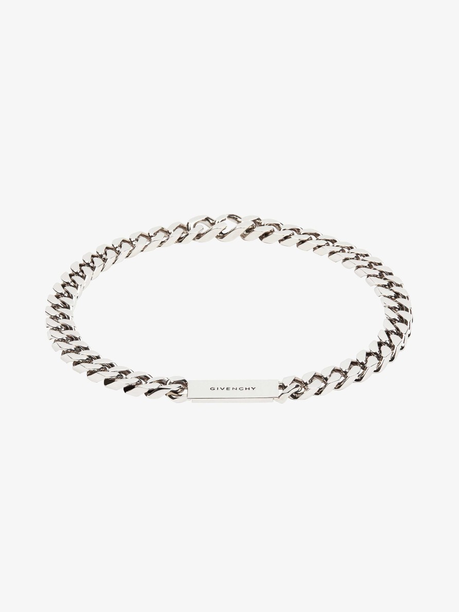 Men Givenchy Jewelry | Id Necklace In Metal Silvery