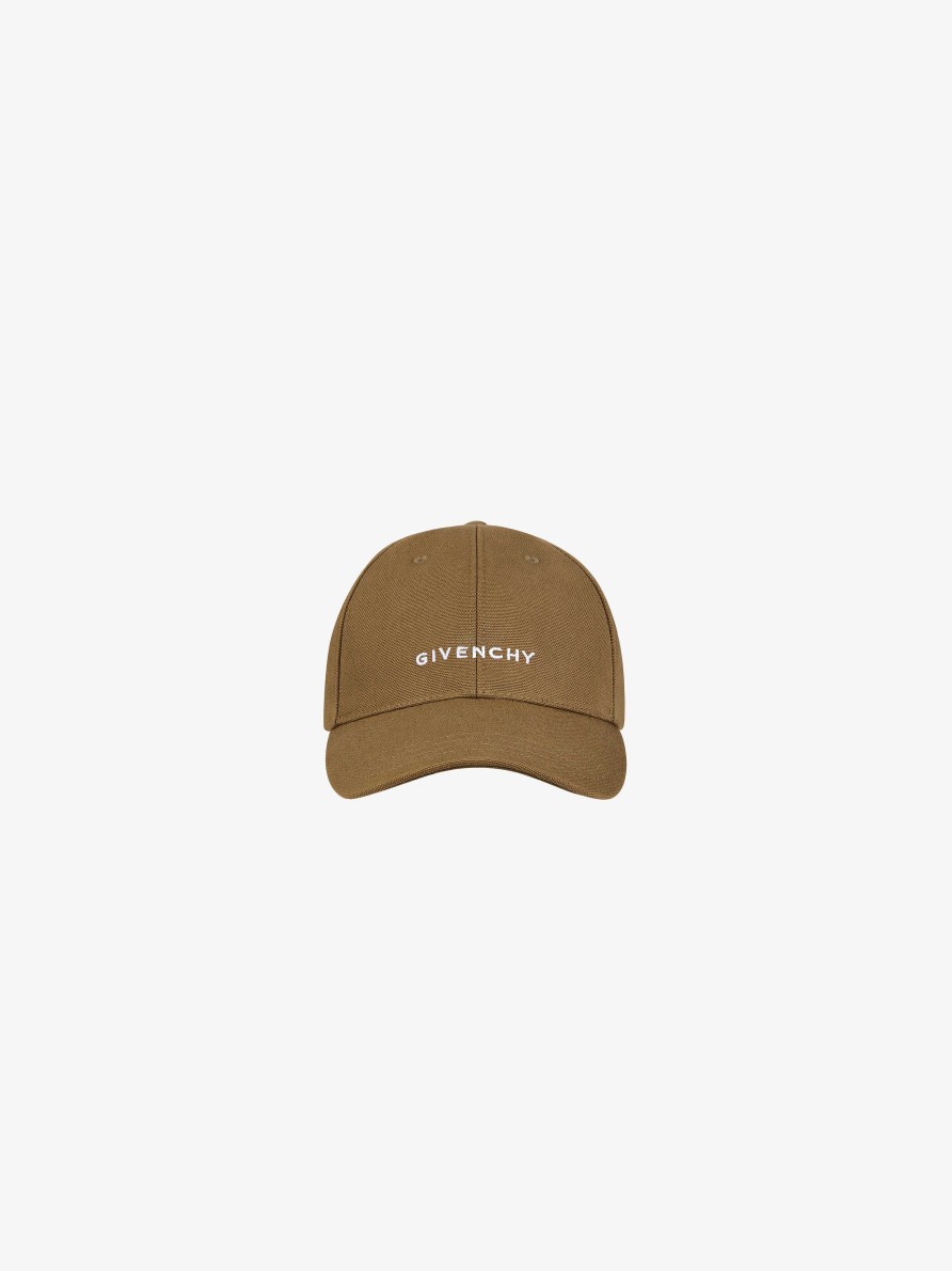 Women Givenchy Other Accessories | Givenchy Cap In Canvas Dark Khaki