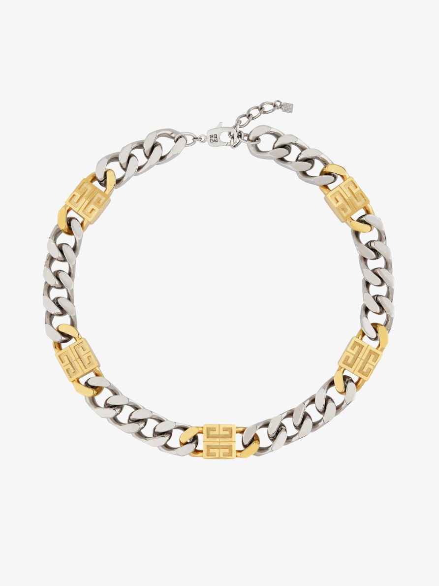 Men Givenchy Jewelry | 4G Necklace In Metal Golden/Silvery